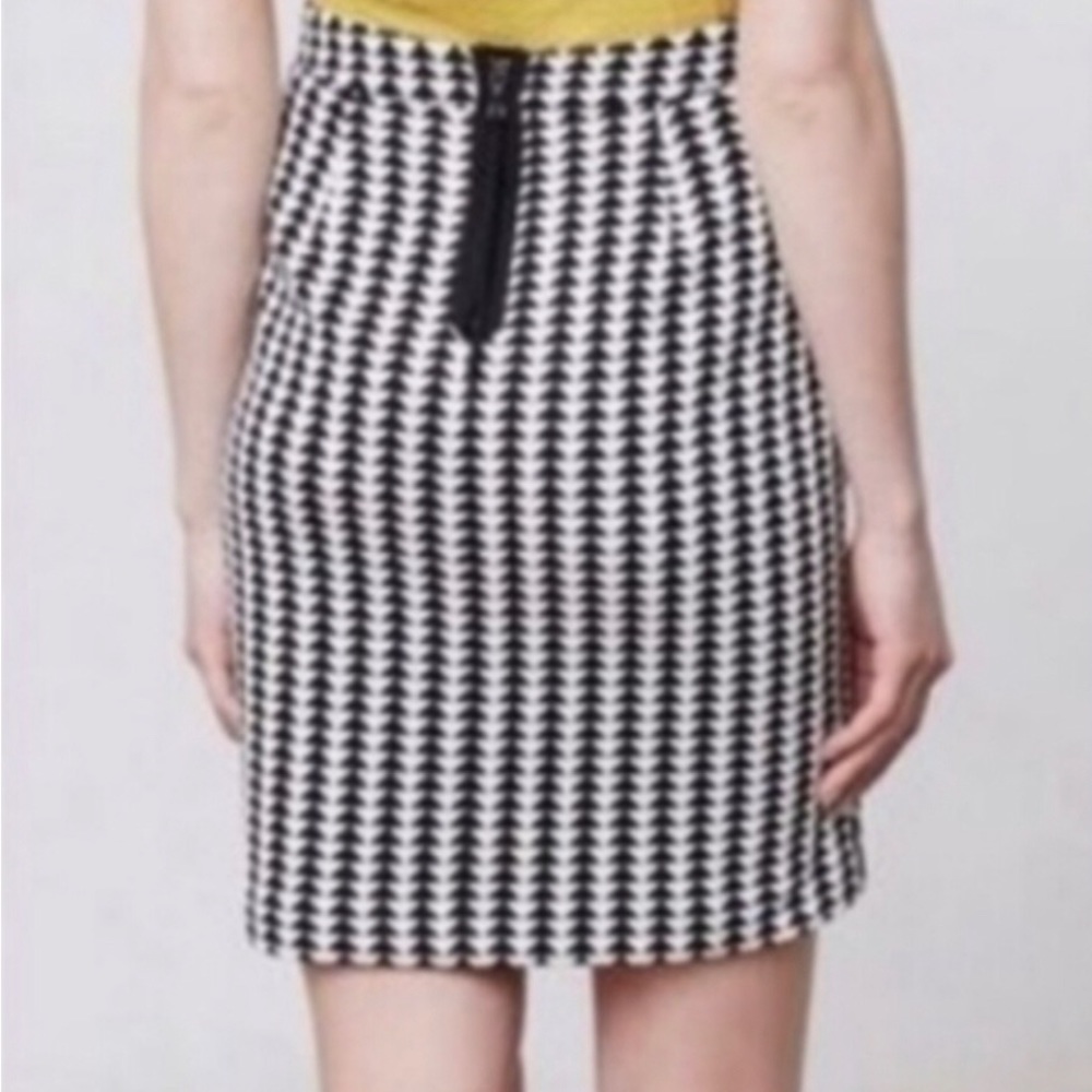 Anthropologie Leifnotes black and white geometric skirt
